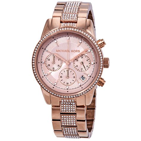 michael kors crystal watches|michael kors ritz chronograph.